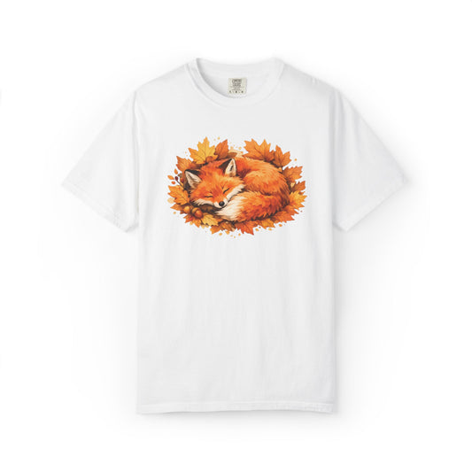 Sleeping Fox Watercolor Graphic Tee | Cozy Woodland Animal Shirt | Nature Lover Gift