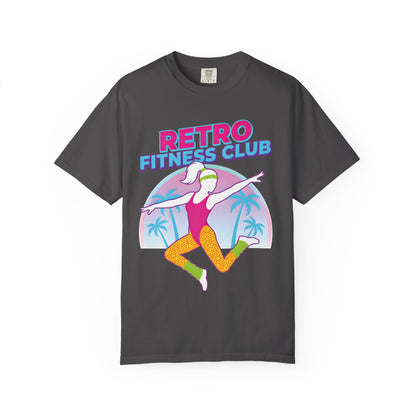 Retro Fitness Club 80s Aerobics Graphic Tee | Vintage Gym Shirt Women