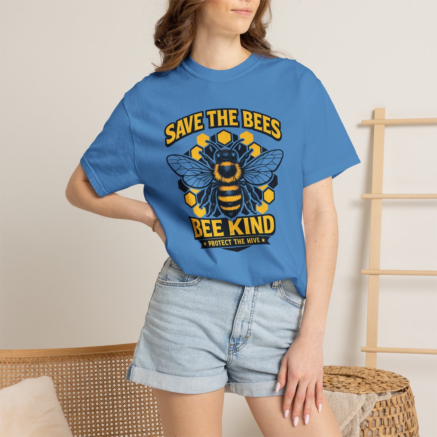 Save the Bees Graphic Tee | Bee Kind Conservation Shirt | Earth Day Gift | Nature Tee
