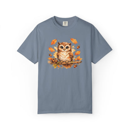 Watercolor Owl Graphic Tee | Autumn Wildlife Art Shirt | Owl Lover Gift