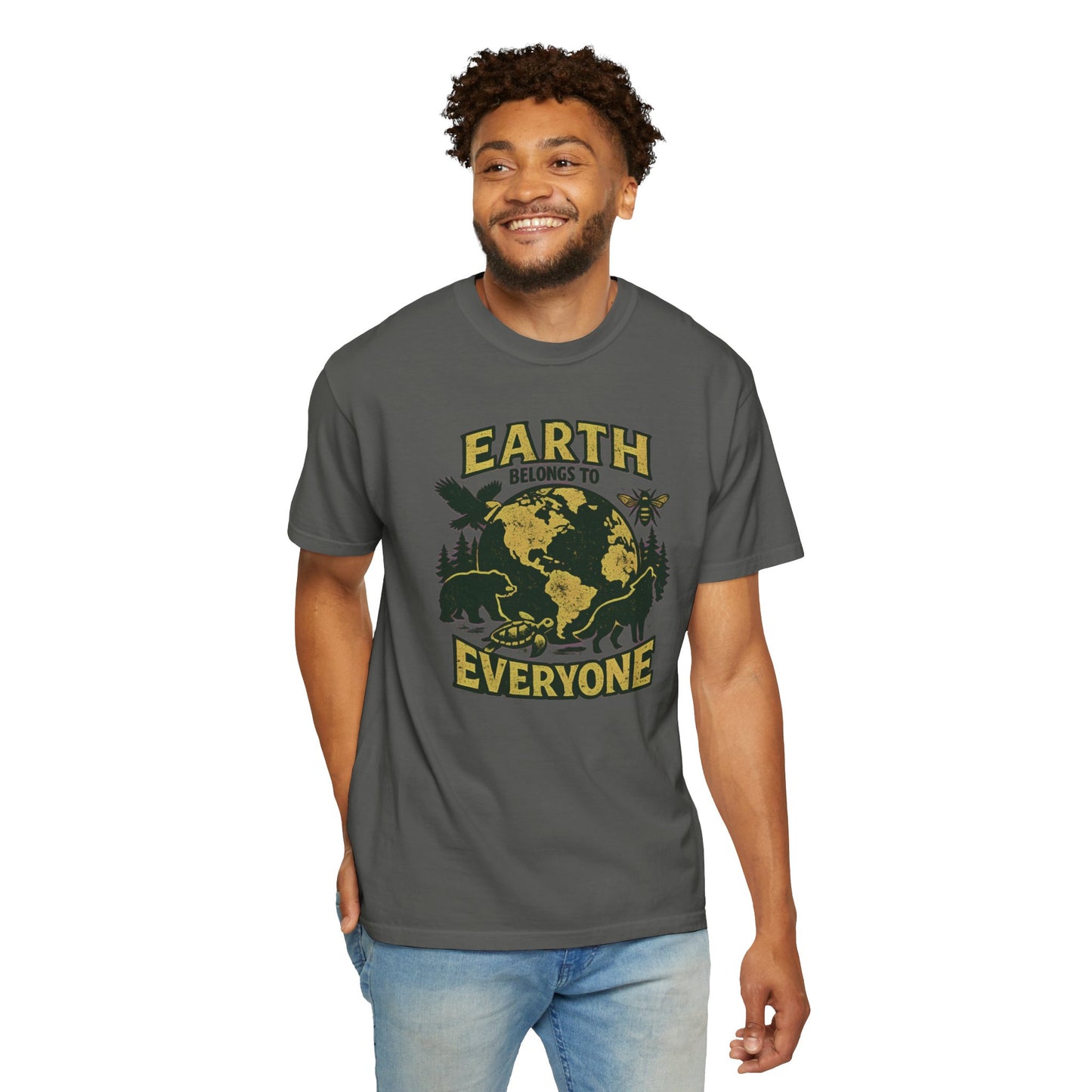 Earth Belongs to Everyone Earth Day Tee | Conservation Art Shirt | Wildlife Gift