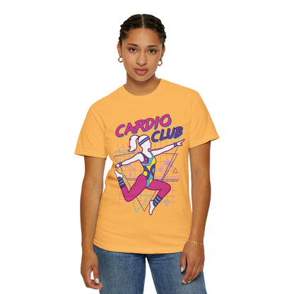 Cardio Club Retro 80s Grid Aerobics Graphic Tee | Vintage Gym Shirt Women
