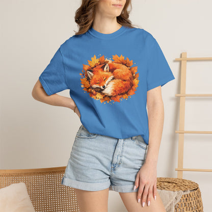 Sleeping Fox Watercolor Graphic Tee | Cozy Woodland Animal Shirt | Nature Lover Gift