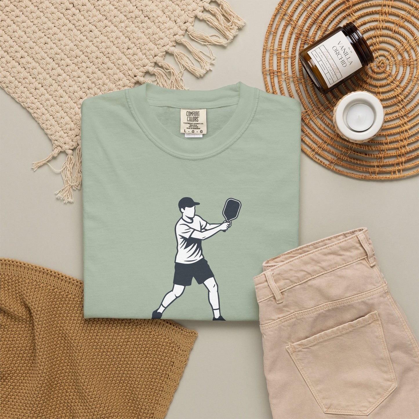 Pickleball Player Silhouette Tee Pickler Minimalist Men's Graphic Shirt