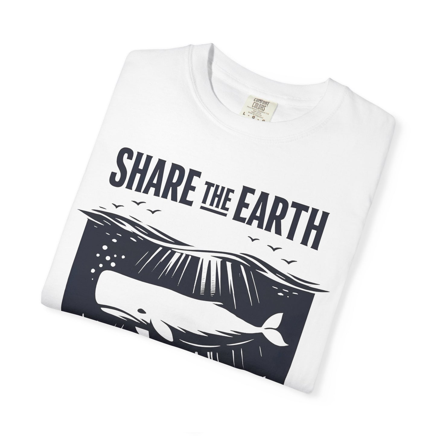Whale Conservation Tee | Share the Earth Graphic Shirt | Ocean Wildlife Gift | Unisex