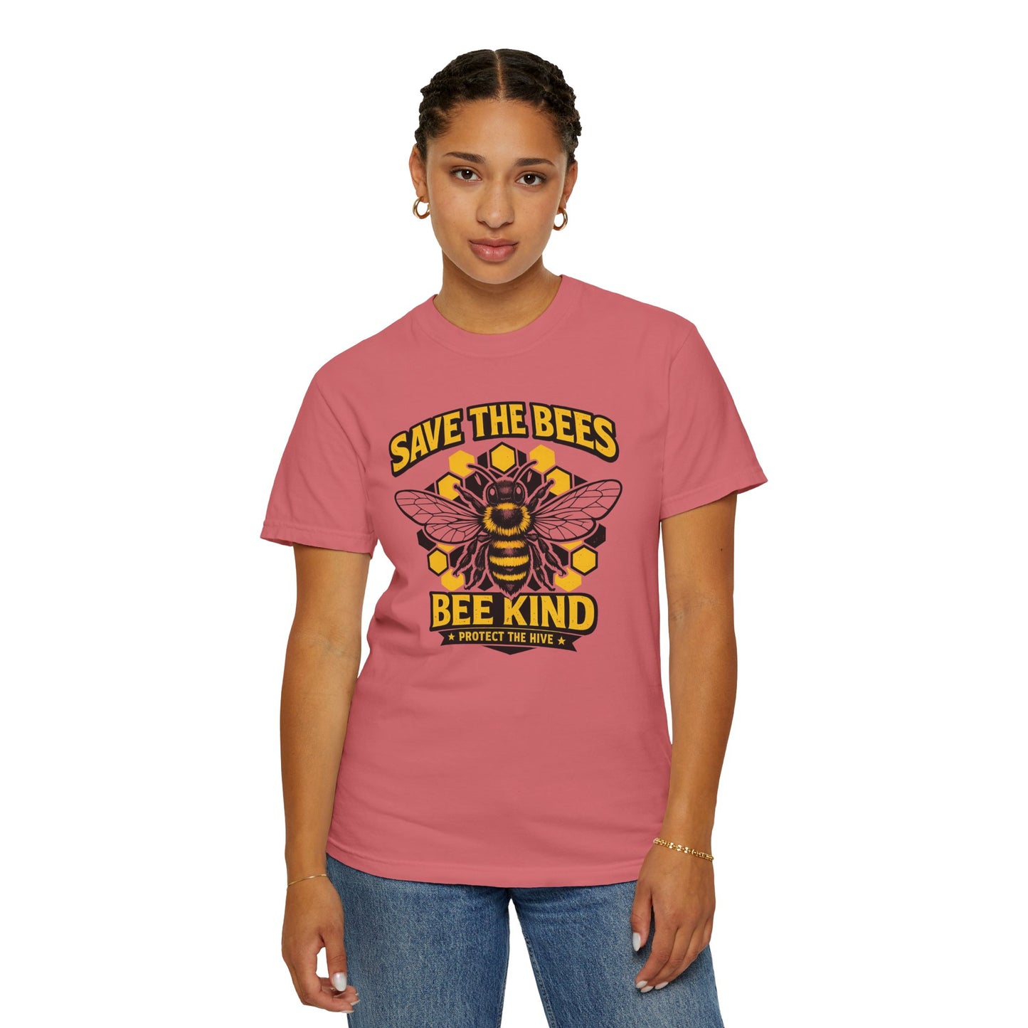 Save the Bees Graphic Tee | Bee Kind Conservation Shirt | Earth Day Gift | Nature Tee