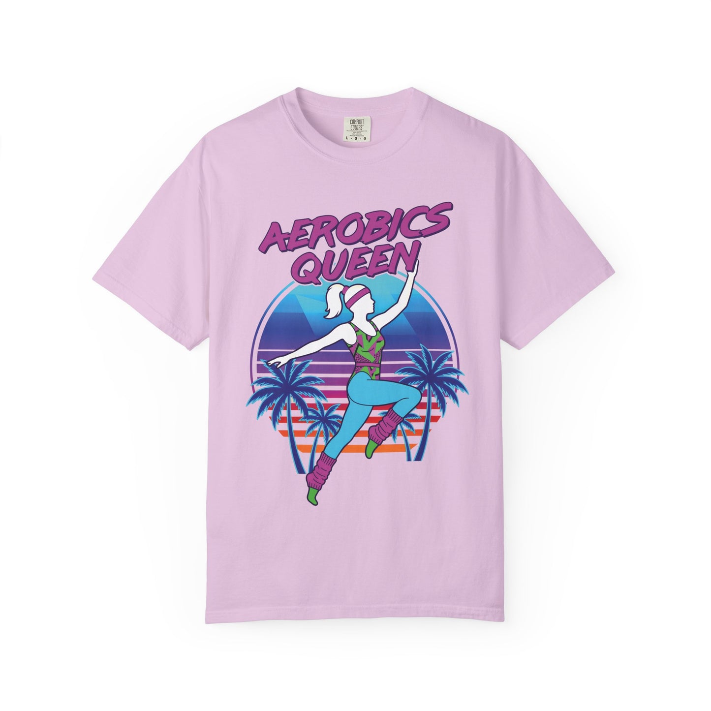 Aerobics Queen Retro 80s Dance Graphic Tee | Vintage Workout Shirt Women