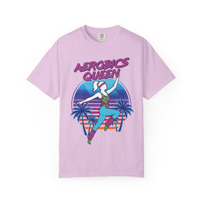 Aerobics Queen Retro 80s Dance Graphic Tee | Vintage Workout Shirt Women