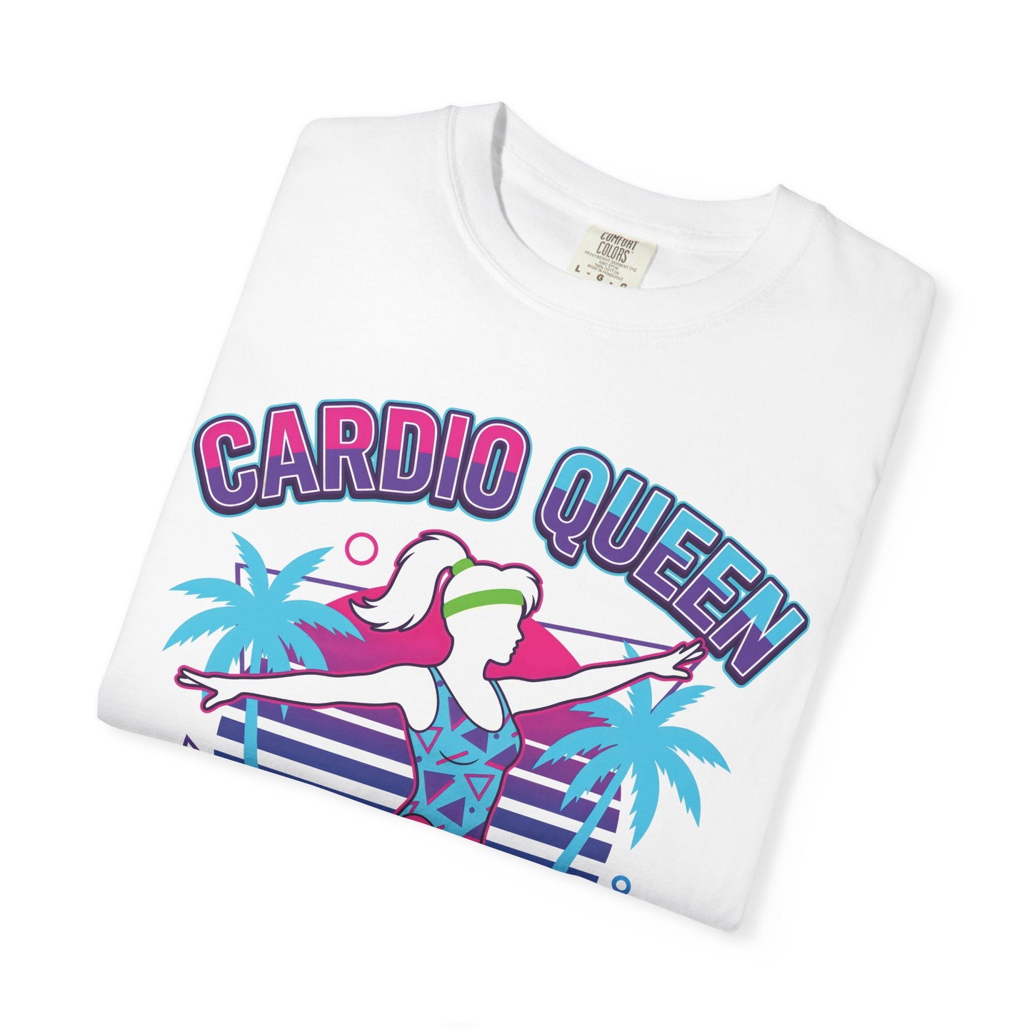 Cardio Queen Retro 80s Aerobics Graphic Tee | Vintage Workout Shirt Women