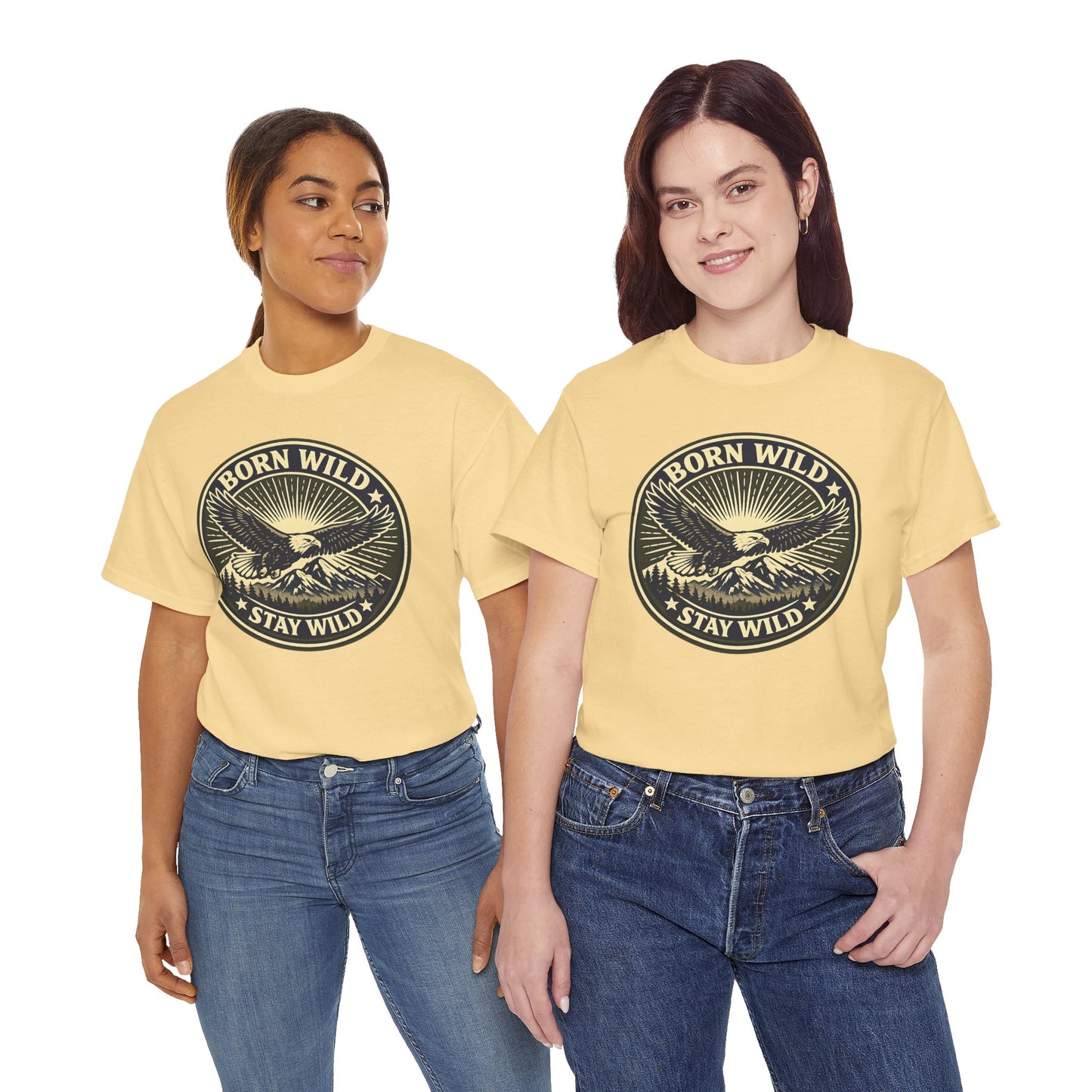 Eagle Ranger Patch Graphic Tee | Mid-Century Outdoor Shirt | Born Wild Stay Wild Unisex