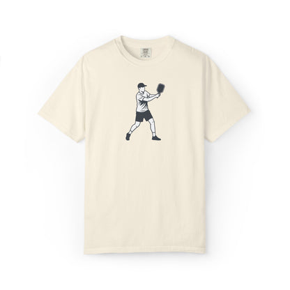 Pickleball Player Silhouette Tee Pickler Minimalist Men's Graphic Shirt
