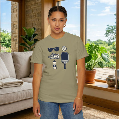 Pickleball Essentials Icon Tee Minimalist Pickler Sport Unisex Graphic Shirt