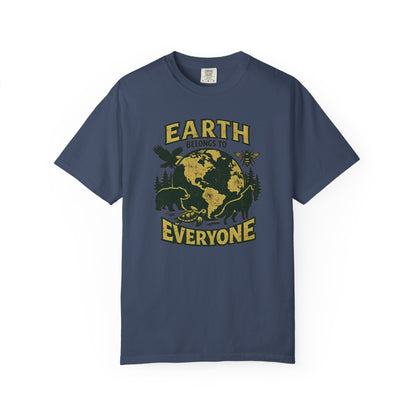 Earth Belongs to Everyone Earth Day Tee | Conservation Art Shirt | Wildlife Gift