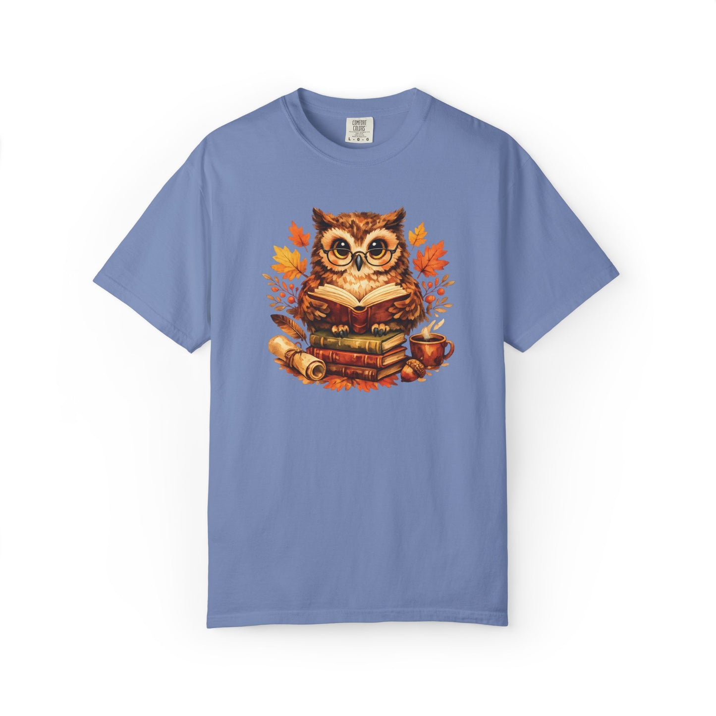 Wise Owl Watercolor Humor Tee | Book Lover Nature Shirt | Whimsical Wildlife Gift