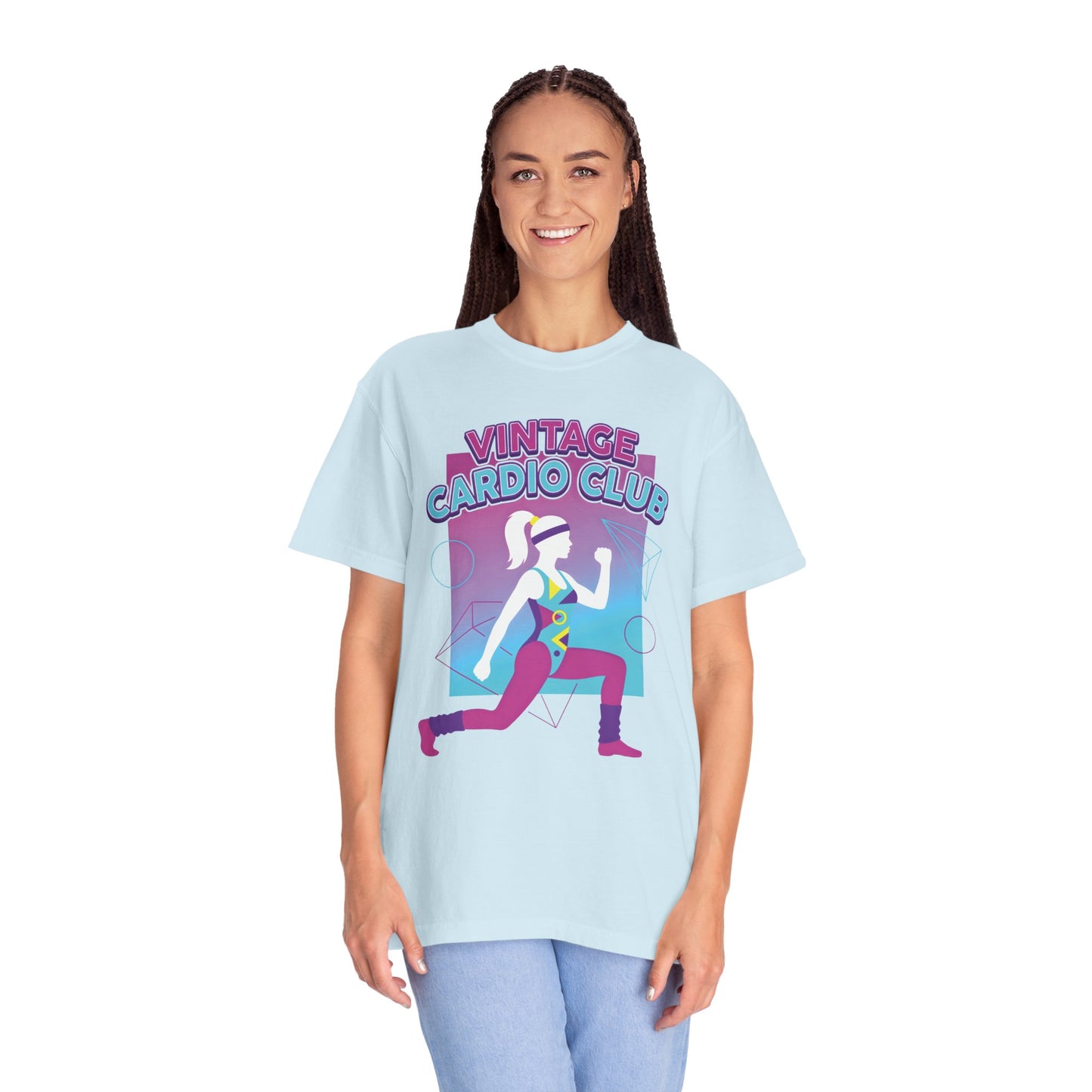 Vintage Cardio Club Retro 80s Lunge Graphic Tee | Workout Shirt Women