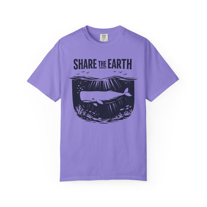 Whale Conservation Tee | Share the Earth Graphic Shirt | Ocean Wildlife Gift | Unisex