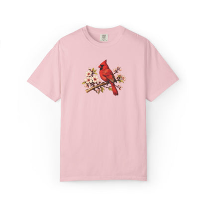 Cardinal Botanical Tee | Vintage Bird Art Shirt | Bird Watcher Gift