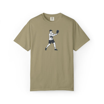 Pickleball Player Silhouette Tee Pickler Minimalist Men's Graphic Shirt