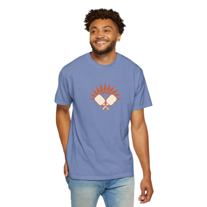 Pickleball Sun Badge Tee Pickler Vintage Minimalist Unisex Shirt