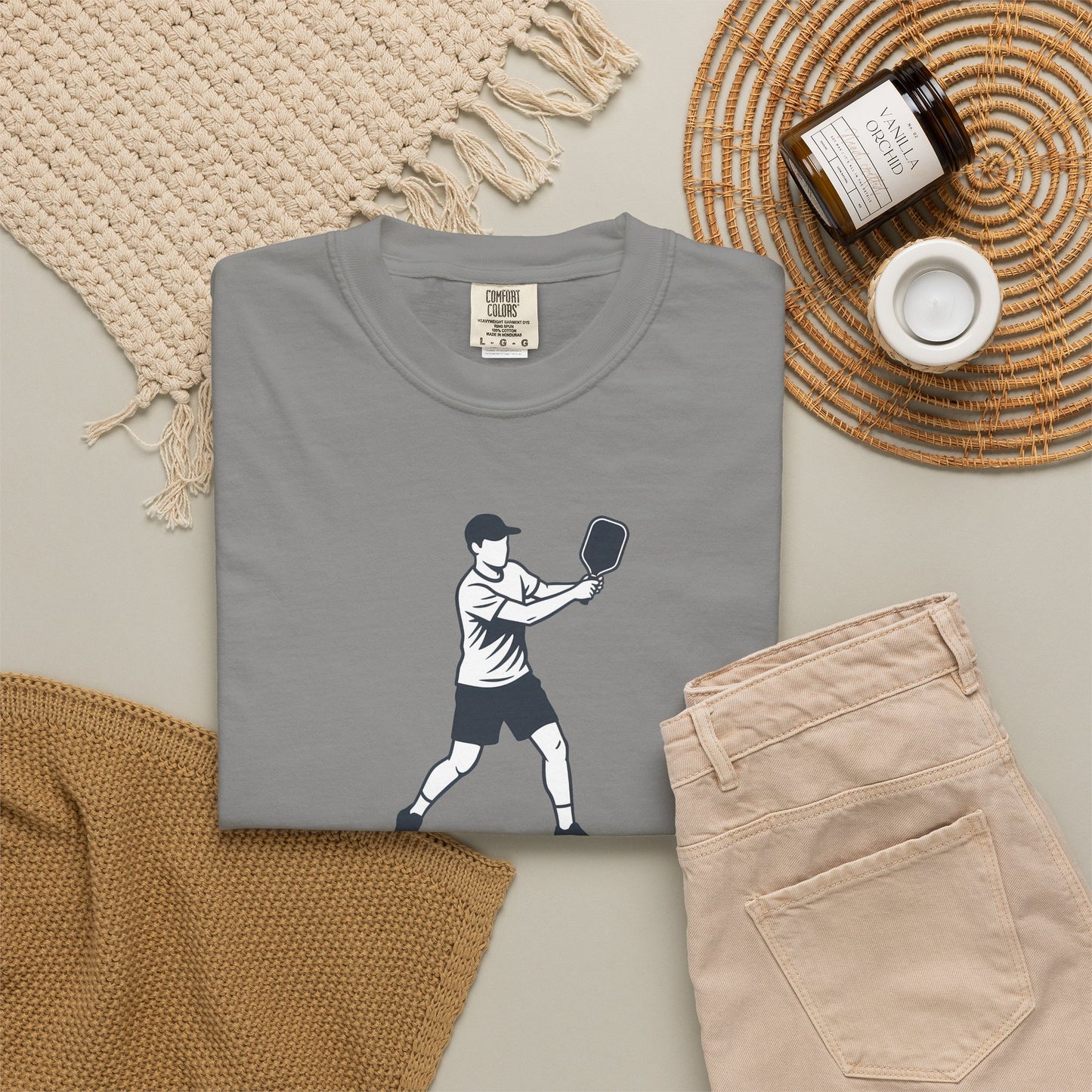 Pickleball Player Silhouette Tee Pickler Minimalist Men's Graphic Shirt