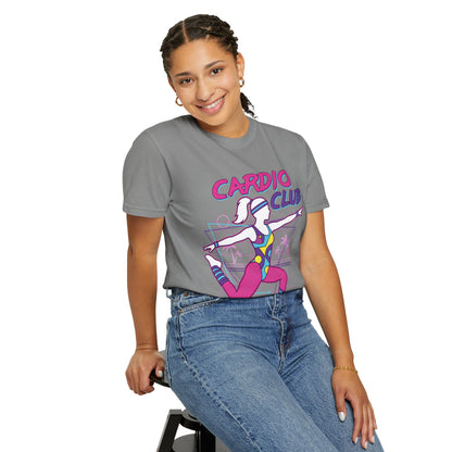 Cardio Club Retro 80s Grid Aerobics Graphic Tee | Vintage Gym Shirt Women