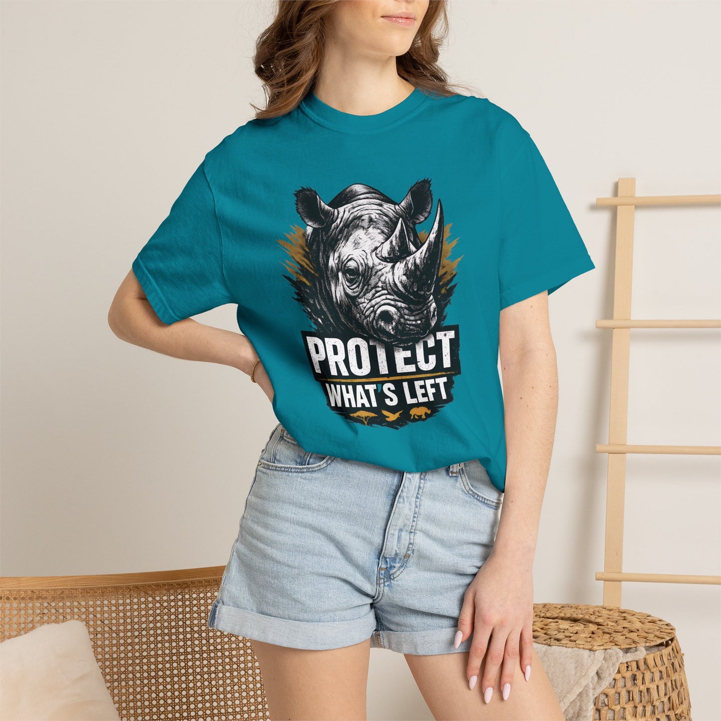 Black Rhino Conservation Tee | Protect What's Left | Endangered Species Shirt | Unisex