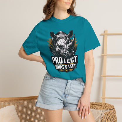 Black Rhino Conservation Tee | Protect What's Left | Endangered Species Shirt | Unisex