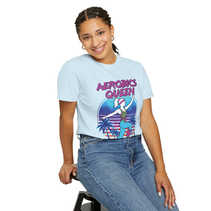 Aerobics Queen Retro 80s Dance Graphic Tee | Vintage Workout Shirt Women