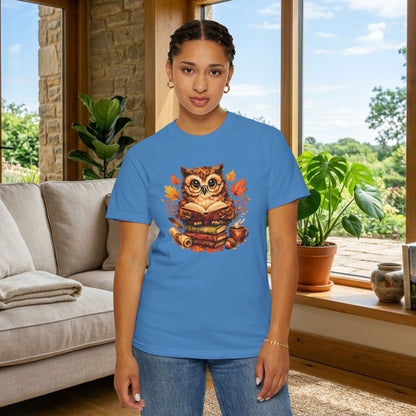 Wise Owl Watercolor Humor Tee | Book Lover Nature Shirt | Whimsical Wildlife Gift