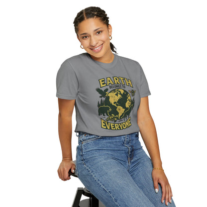 Earth Belongs to Everyone Earth Day Tee | Conservation Art Shirt | Wildlife Gift