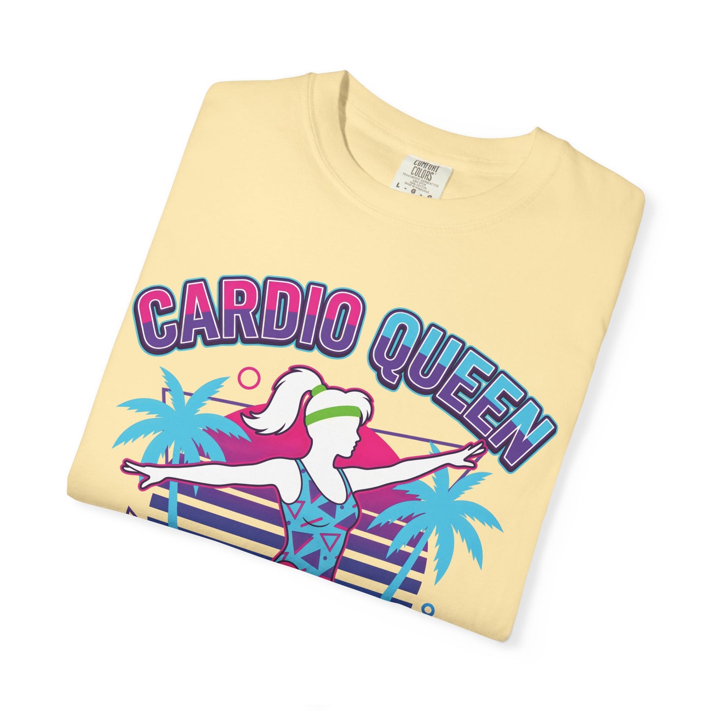 Cardio Queen Retro 80s Aerobics Graphic Tee | Vintage Workout Shirt Women