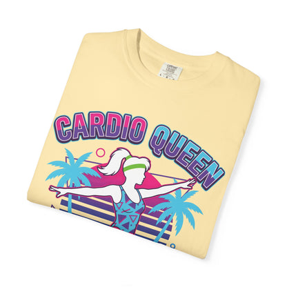 Cardio Queen Retro 80s Aerobics Graphic Tee | Vintage Workout Shirt Women