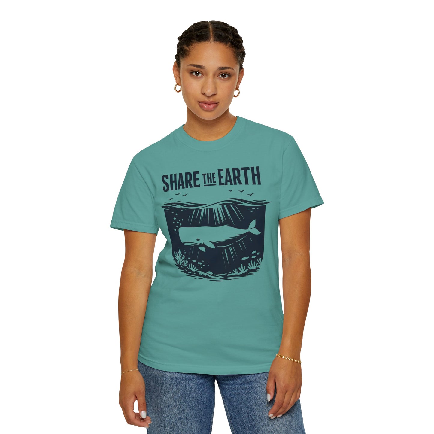 Whale Conservation Tee | Share the Earth Graphic Shirt | Ocean Wildlife Gift | Unisex