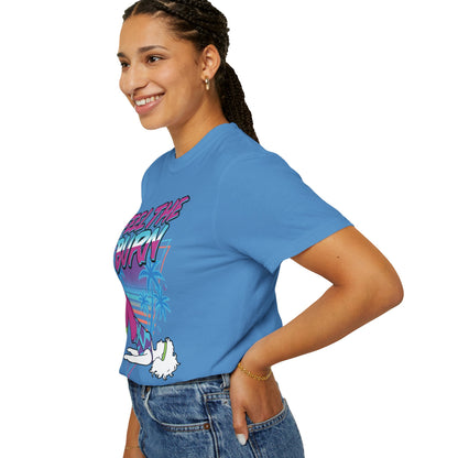 Feel the Burn Neon 80s Aerobics Graphic Tee | Retro Workout Shirt Women