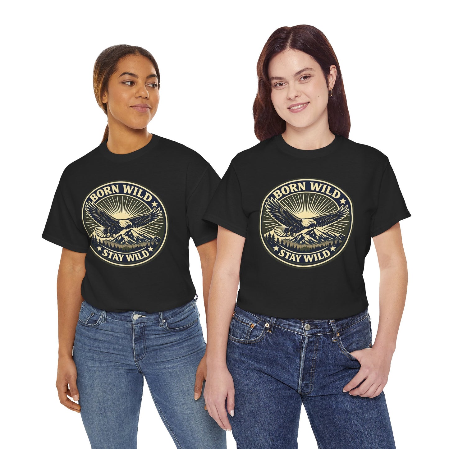 Eagle Ranger Patch Graphic Tee | Mid-Century Outdoor Shirt | Born Wild Stay Wild Unisex