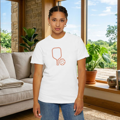 Pickleball Paddle And Ball Icon Tee Minimalist Pickler Unisex T-Shirt