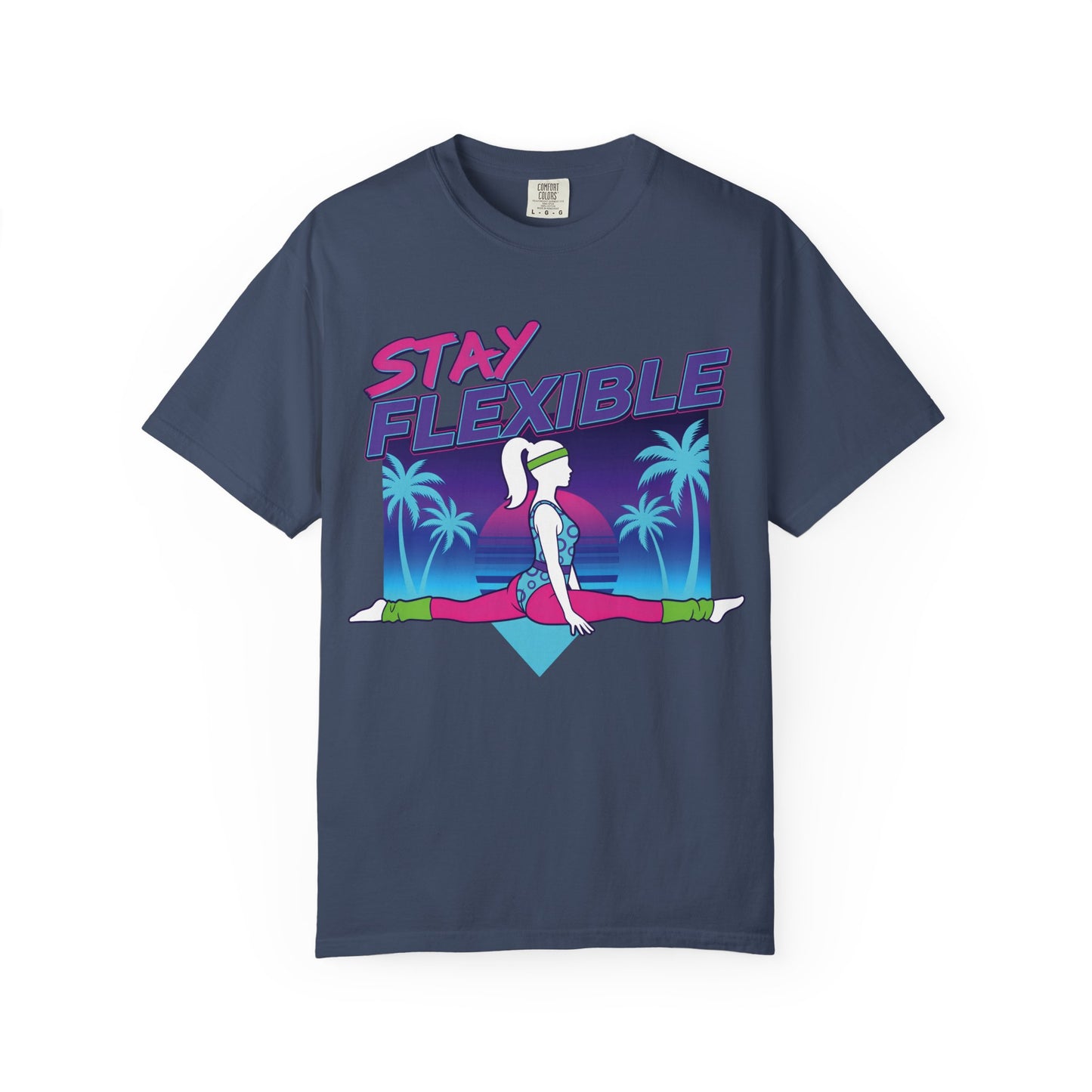 Stay Flexible Retro 80s Splits Aerobics Tee | Vintage Gym Shirt Women