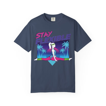 Stay Flexible Retro 80s Splits Aerobics Tee | Vintage Gym Shirt Women
