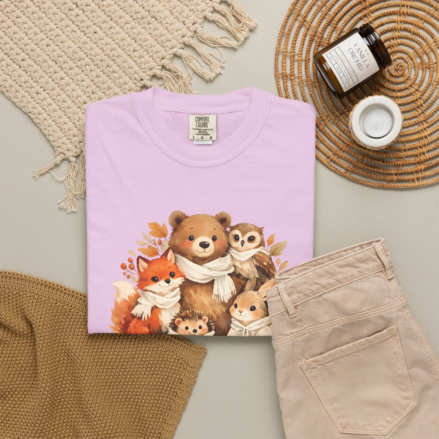 Woodland Friends Watercolor Tee | Forest Animal Gift Shirt | Wildlife Art | Nature Lover