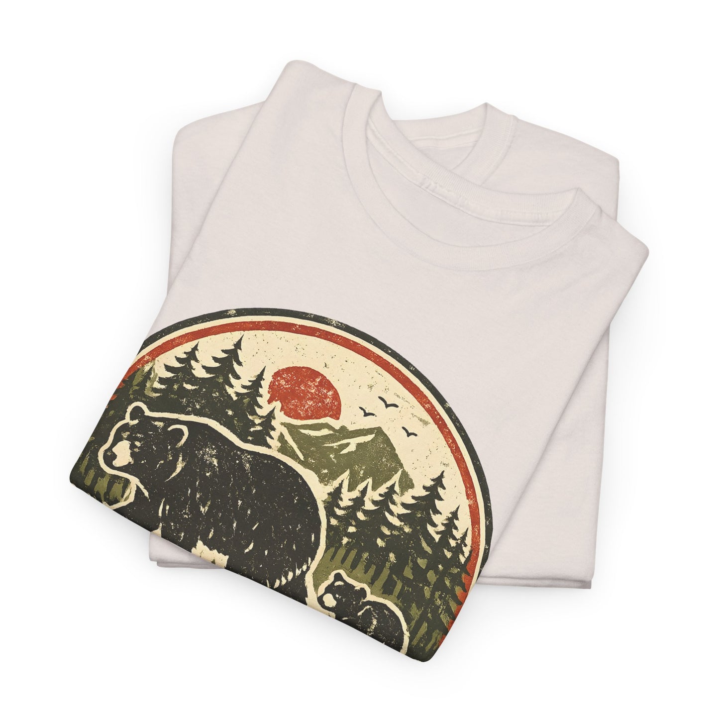 Bear and Cub Retro Badge Tee | Protect What's Wild | Wildlife Lover Gift | Unisex