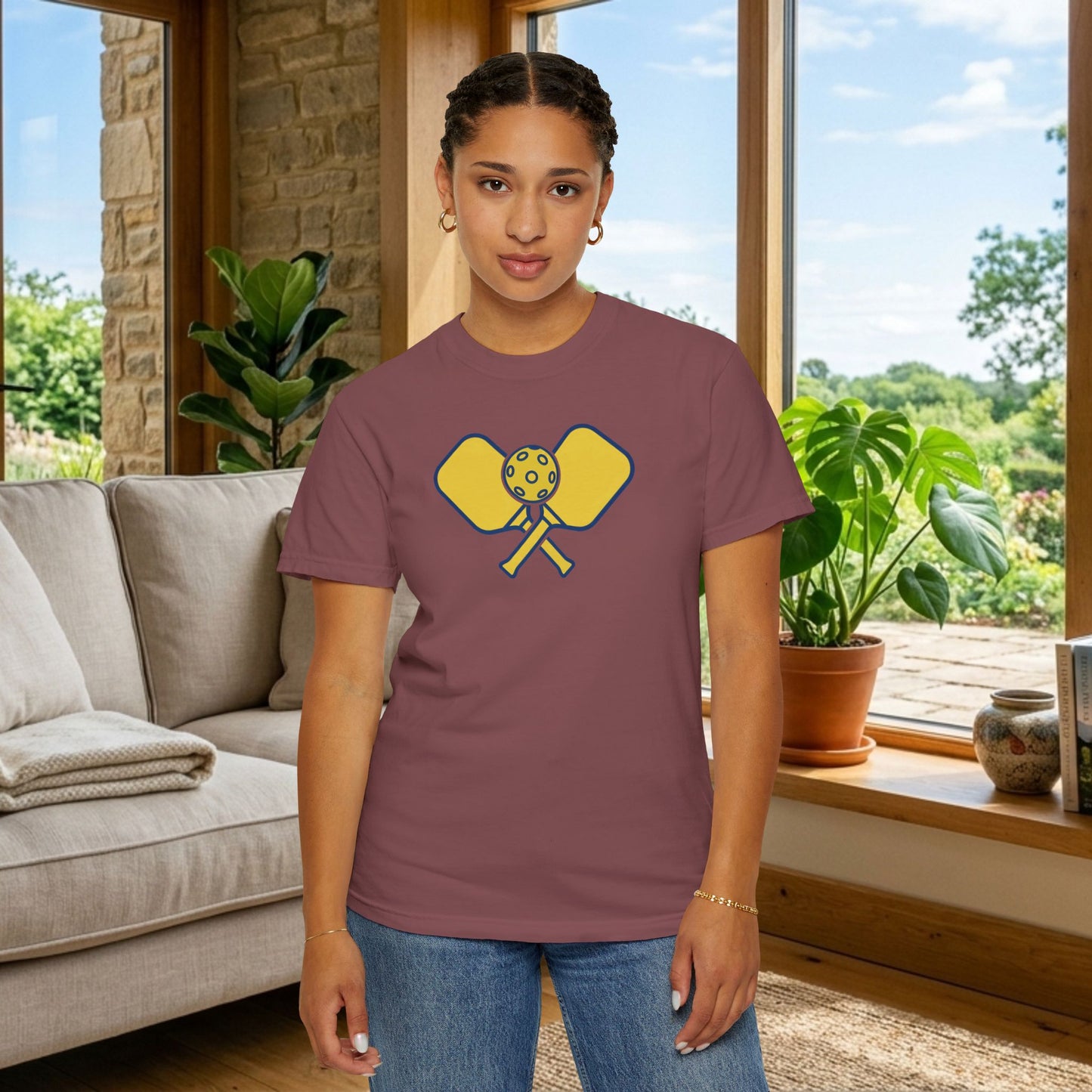 Pickleball Crossed Paddles Tee Pickler Minimalist Graphic Unisex Shirt