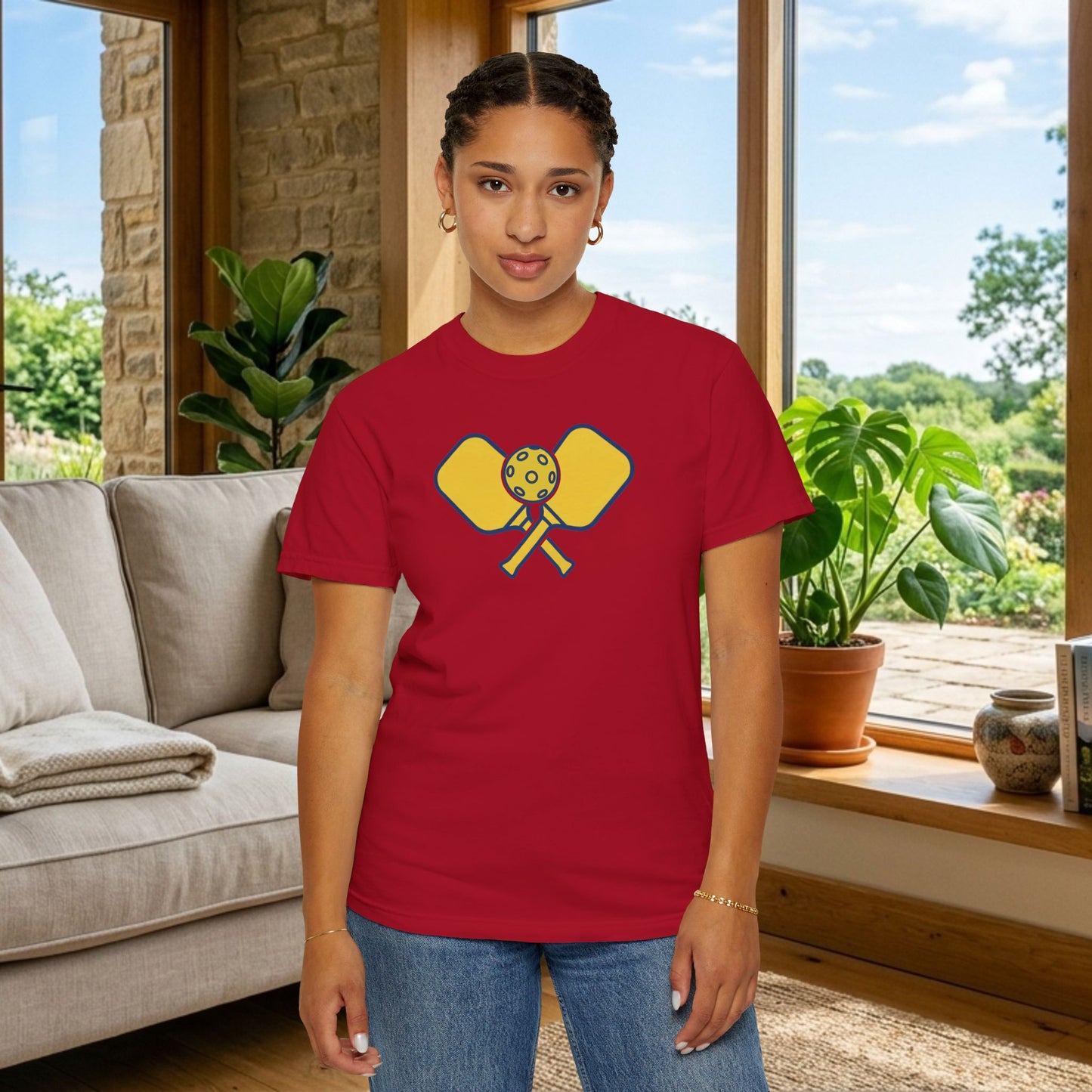 Pickleball Crossed Paddles Tee Pickler Minimalist Graphic Unisex Shirt