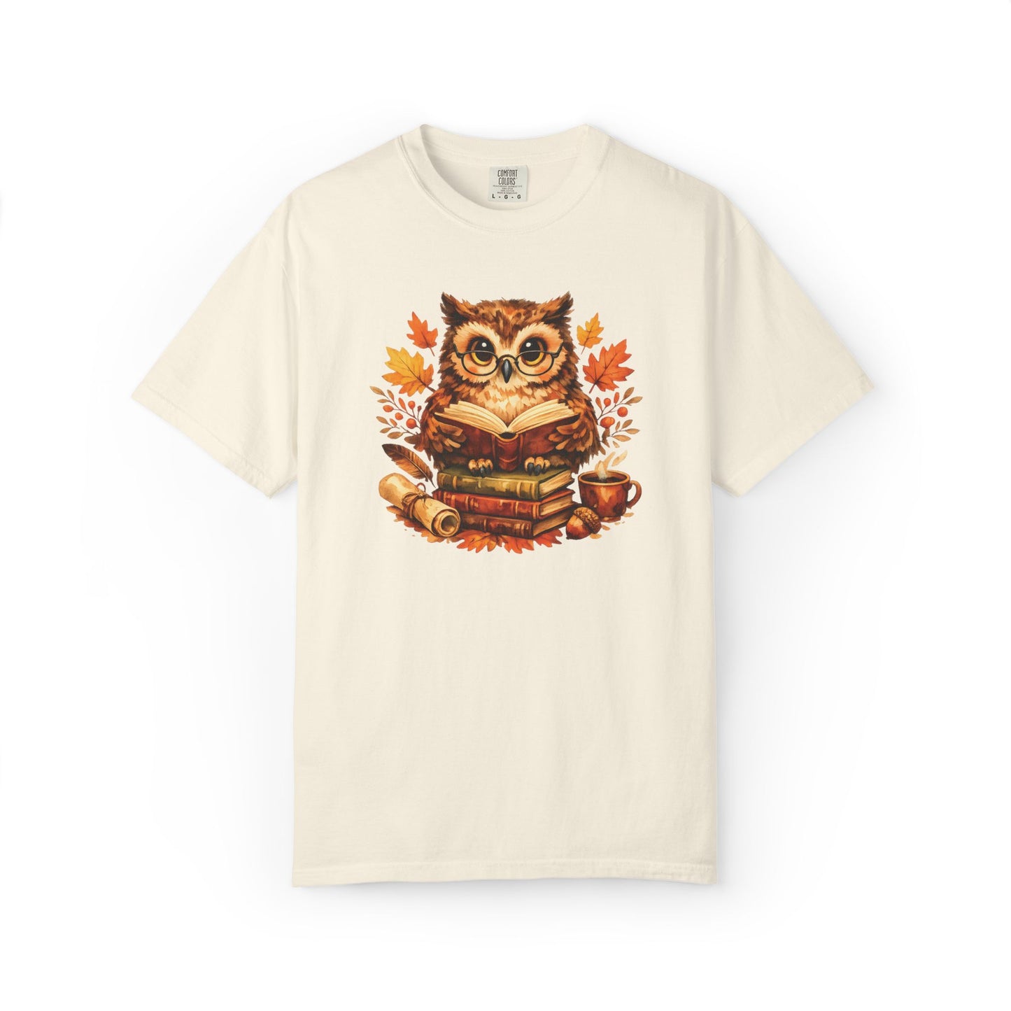 Wise Owl Watercolor Humor Tee | Book Lover Nature Shirt | Whimsical Wildlife Gift