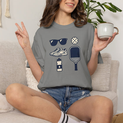 Pickleball Essentials Icon Tee Minimalist Pickler Sport Unisex Graphic Shirt