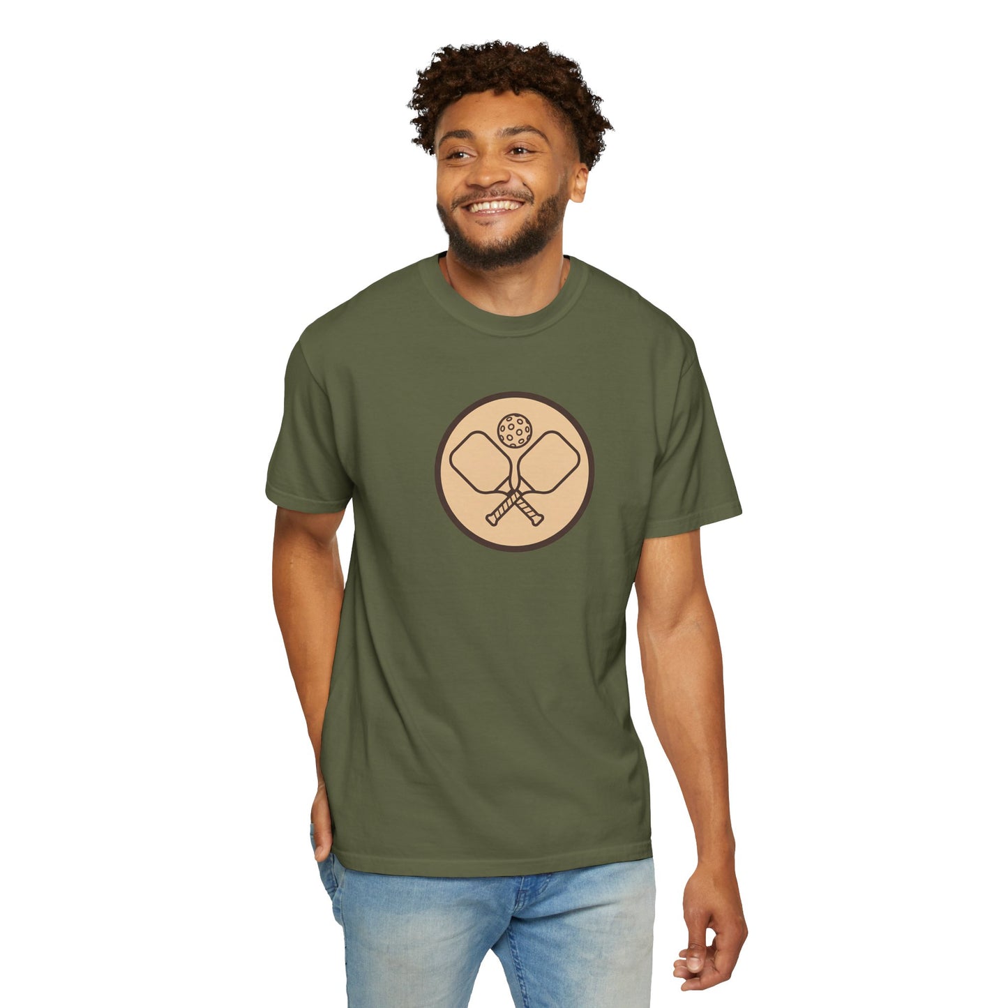Vintage Pickleball Badge Tee Pickler Crest Minimalist Unisex Shirt