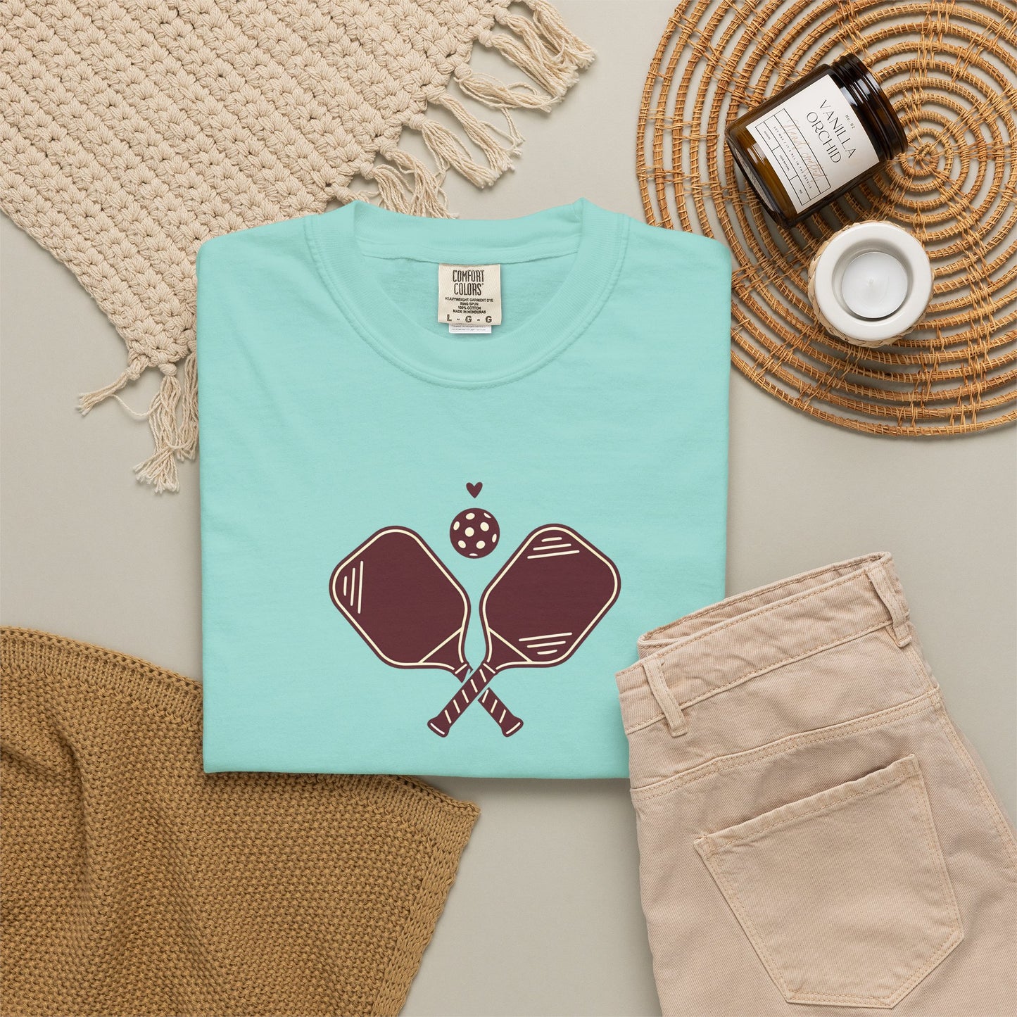 Pickleball Heart Icon Tee Pickler Love Minimalist Graphic Unisex Shirt