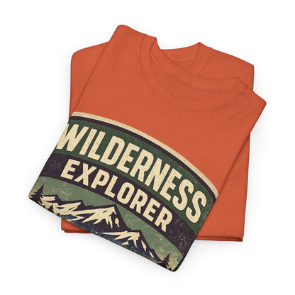 Wilderness Explorer Shield badge Tee | Retro Outdoor Adventure design | Hiking