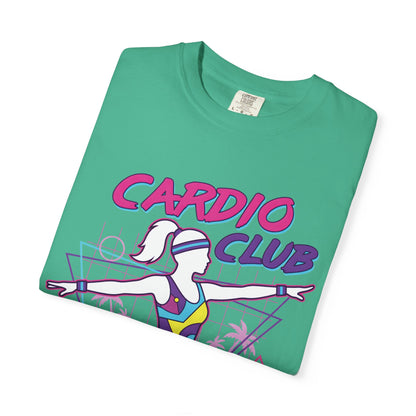 Cardio Club Retro 80s Grid Aerobics Graphic Tee | Vintage Gym Shirt Women
