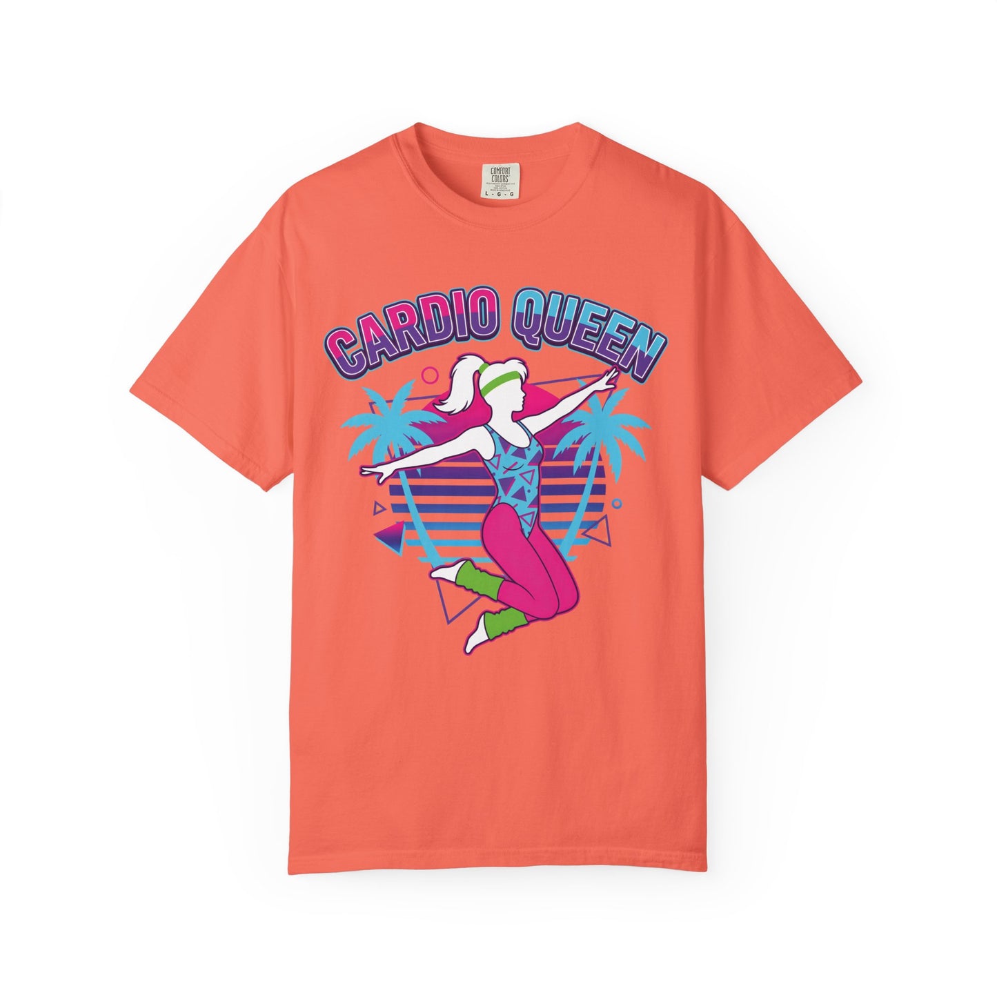 Cardio Queen Retro 80s Aerobics Graphic Tee | Vintage Workout Shirt Women