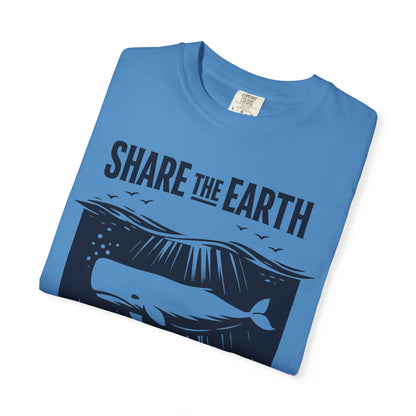 Whale Conservation Tee | Share the Earth Graphic Shirt | Ocean Wildlife Gift | Unisex
